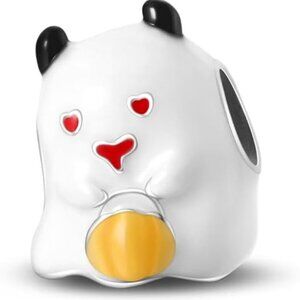 Ghost Beads Cute Animal DIY Charm Pendant, 925 Sterling Silver Pendant